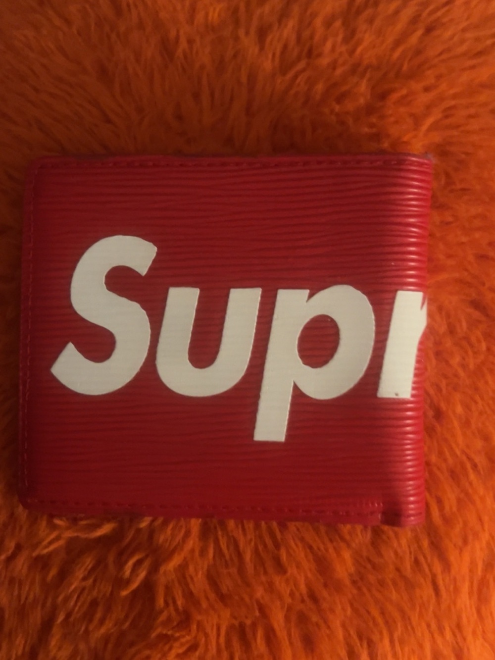 Supreme Red Wallet with White Logo